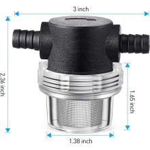 4X Water Pump Strainer,3/8 Inch Barb In- Strainer Twist- Pipe Sprayer Filter for Water Pump 12V 80PSI