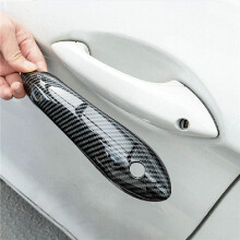 2X ABS Carbon Fiber Outside Exterior Door Handle Protector Cover Trim For- 5 6 7 Series F07 F10 F11 F06 F12 F13 F01