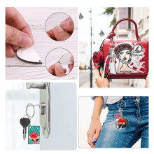 Sublimationsrohlinge-Set, DIY-Sublimationsrohlinge mit Make--Tasche, SchlüSselanhäNgern, Ohrringen, Tassenuntersetzern zum Basteln Von Geschenken
