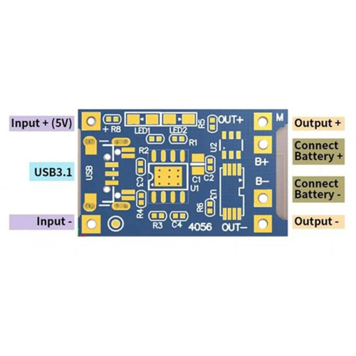 15Pcs Type-C 18650 Lithium Battery Charger Module 5V 1A Charging Board with Dual Protection Functions for DIY Projects
