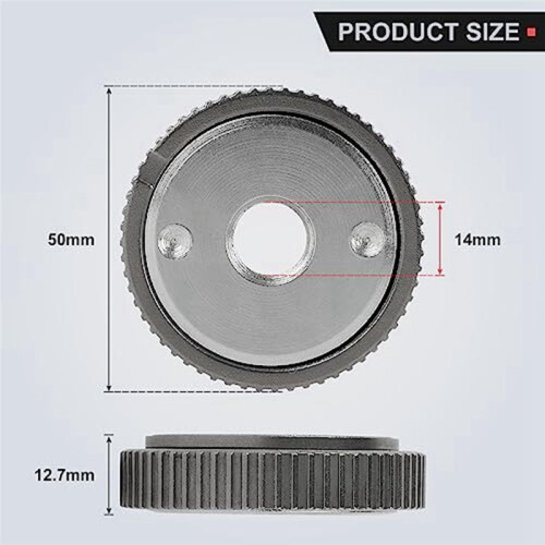 2PCS Angle Grinder Pressure Plate, M14 Quick Release Angle Grinder Clamping Flange Nut-Silver 2