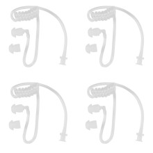4X Oortelefoonaccessoires Transparante Spoel Akoestische Luchtslang Oordopje voor Tweerichtingsradio Walkie Talkie Oortelefoon Headsetaccessoires