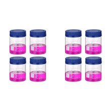 Paquet de 8 Flacons de Stockage de Réactifs, Flacons Ronds Gradués à Col Large en Verre Borosilicaté de 250 Ml avec Bouchon à Vis GL32