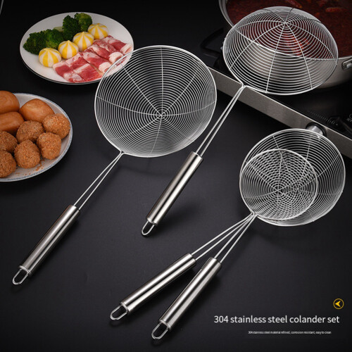 Skimmer Food Strainer Cookware Colander Frying Strainer Kitchen Strainer Baking Cooking Tools 20CM 2