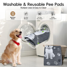 Reusable Puppy Pads 2 Pack 36inchx41inch Washable PeePads for Dogs Training, Super Absorbent Wee Wee Dog PeePads