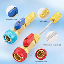 R134A R1234YF Klepkernverwijderaar, Set Airconditioning Klepkernverwijderaars voor R134a R1234yf R22