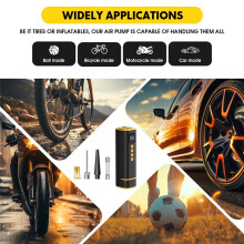 Car Tire Air Pump Air Compressor Portable Wired Inflator for Car Motorcycle Bicycle with Extended Power Cord