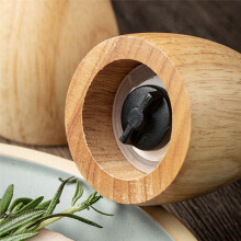 Moulin à Poivre Multifonctionnel en Bois Massif, Moulin à Poivre, Sel de Mer et Poivre Noir, Ensemble de Bouteilles de Broyage