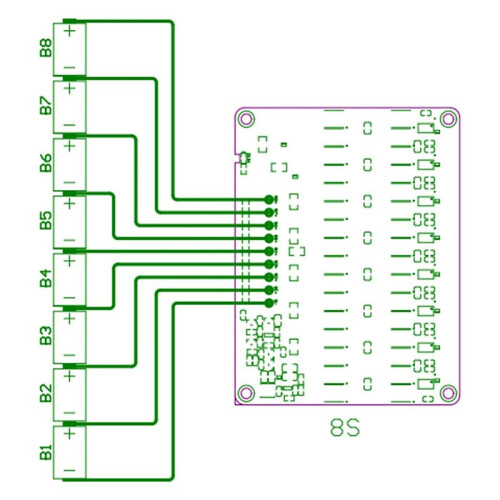 4X 8S Active Equalizer Balancer Lifepo4 Lipo LTO Battery  Equalization Capacitor BMS Board 1