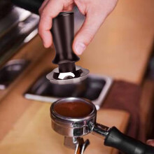 Tamper de Café Expresso Calibrado com Ferramenta de CompactaçãO de Mola Prensa de Pó com Base Plana de AçO InoxidáVel-53Mm