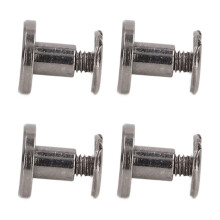 100 Sets Brass Chicago Binding Screws 9x6.5mm Silver Grey