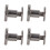 100 Sets Brass Chicago Binding Screws 9x6.5mm Silver Grey 1