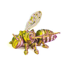 Mechanical Bee Cool Cute Children'S Gift Hand Model Movable Joint Decoration Props Colorful Yellow