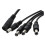 5X 1 to 4  Power 4-Port Splitter Adapter Adaptor Cable CCTV Camera 4