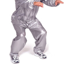 2X Heavy Duty Fitness Weight Loss Sweat Sauna Suit Exercise Gym Anti-Rip Silver XXL