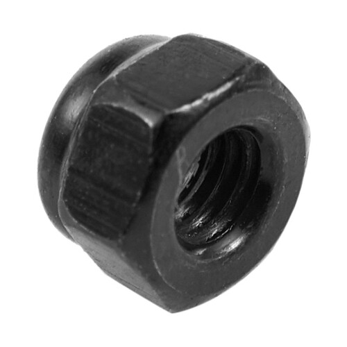 M2.5X0.45mm Zinc Plated Nylon Insert Hex Lock Nuts Black 100Pcs 2