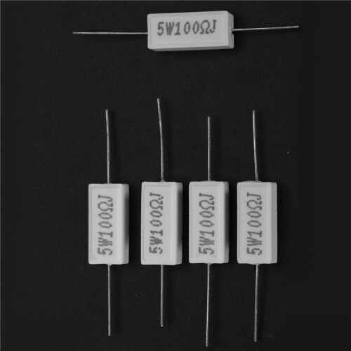 50X Wirewound Ceramic Cement Resistors 100 Ohm 5W Watt 5% 2