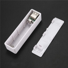 3X Portable External Power Bank Battery Charger 18650 with Keychain (Without Battery) (White)