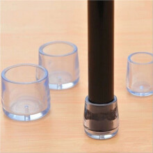 16 Stk. Transparente Gummimoebel Tisch Stuhl Bein Fuesse Kappe Deckel Schutz 15mm