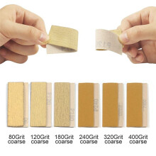 Kit di Carta Abrasiva da 70 Pezzi, Blocco Abrasivo un Mano da 3,5 X 1 Pollice per Gancio e di Allumina un Grana da 80 un 600 per Artigianato