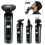 Electric Shaver LCD Digital Display Three- Floating Rechargeable   Waterproof Shaver Type-C Charge Silver 3