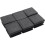 600Pcs Plastic Square Tube Inserts End Blanking Caps 20mm x 20mm Black 3