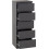 Seconique Malvern 5 Drawer Narrow Chest - Grey 2