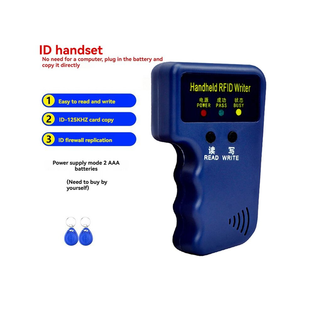125Khz Rfid Card Reader+2 Keyfobs Kit Copier Writer Duplicator Programmer Id Card Copy Em4305 T5577 Each Writable Tags 6032993292104