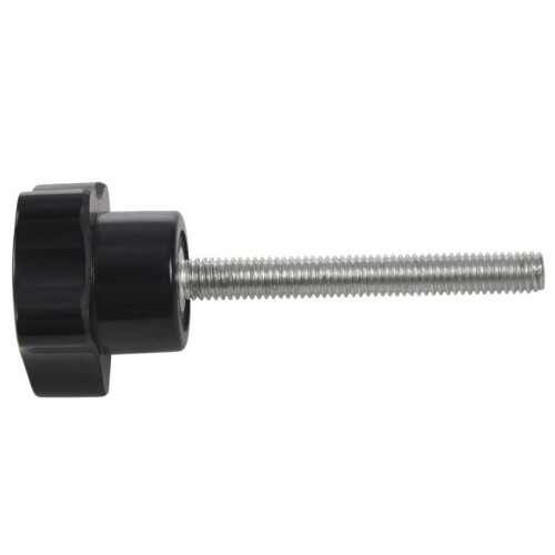 60 Pcs M6 x 50 mm Locking Star-Shaped Plastic  Male Thread Knob Grip