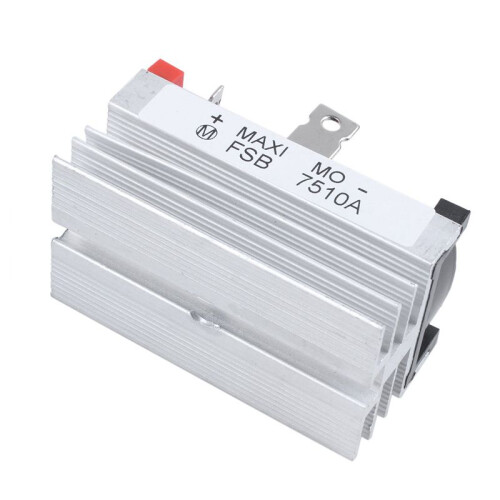 6X Aluminum Heatsink Base Single Phase Bridge Rectifier Diode 75A 1000V 1