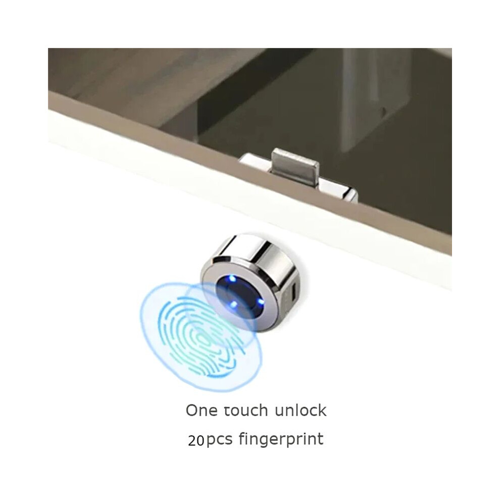 Fingerprint Drawer Lock - Electronic Double Door Cabinet Security Suitable For Wardrobes Shoe Cabinets Mailboxes A 6032664100066