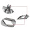 4x for  Ranger 2012-2019 Everest 2015-2019 Door Inner Handle Chrome 4