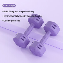 (Lilac Purple, Total weight 2kg=1kg two) Women\'s Fitness Dumbbells for Waist Slimming