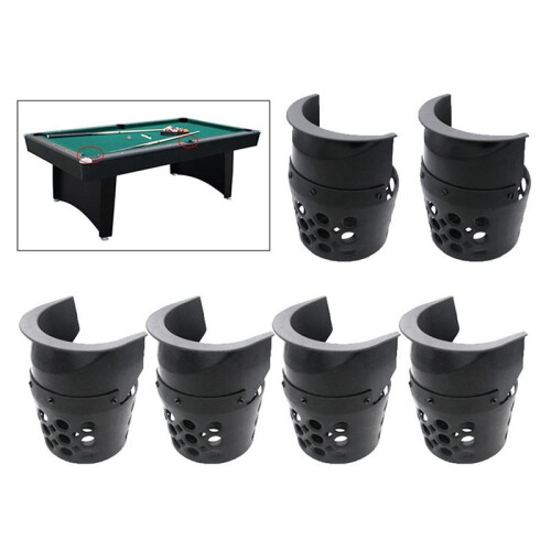 6PC Billiard Pool Table Pockets Table Accessories Space Saving Sturdy Billiard Table  Hole Pocket Billiards Supplies 1