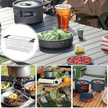 Wire Basket Camping Stainless Steel Utility Wire Basket for Hiking Camping Backyard Picnic Table Parts
