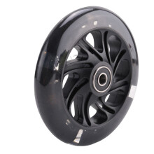 2Pair 120mm Children Scooter LED Lights Flashing Wheels with Bearings Front/Rear LED Flashing Scooter Wheels,Black