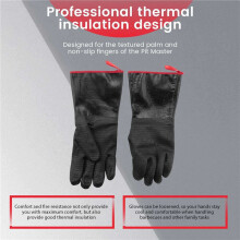 4X Grill Handschuhe - Grill, Zum Umgang mit Erhitzten Speisen Direkt Auf Ihrer Fritteuse(14 Zoll)