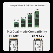 Compatible for USB4/ to PCIe Gen4 X4 NVMe 40Gbps SSD Enclosure for Windows MacOS Linux Operating System