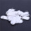 White Portable Plastic Key Fob Key Tag ID Labels 200 Pieces 7