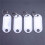 White Portable Plastic Key Fob Key Tag ID Labels 200 Pieces 8