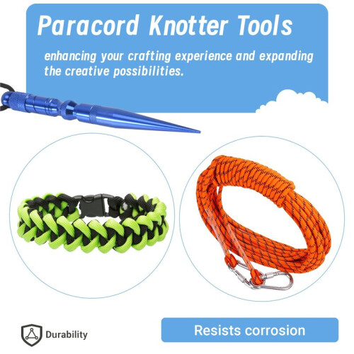 Paracord Knotter Tools Lacing Needles Paracord Tools DIY Tecelagem Lacing Stitching Needles e Smoothing Tool