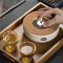 2X Portable Ceramic Teapot Holder Base Teapot Warmer Insulation Base Coffee Water Warmer Candle Holder