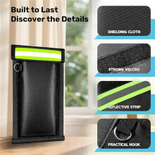 2 Pack Cell Phone and Car Keys - Fire and Water Signal Blocking Bag for Total Privacy and Security