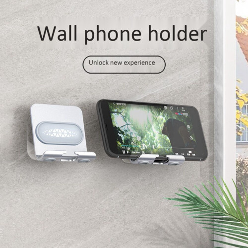 2X Wall Phone Holder Mount ,Update Version Wall Phone Mount for Bathroom,Kitchen Office 1