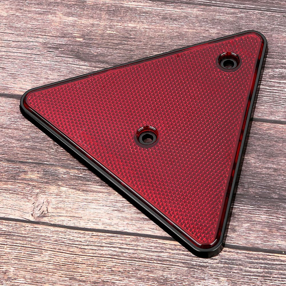 Rear Safety Triangle Reflector For Rv Truck & Trailers Weather Resistant Red 4121393192816