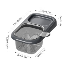 (Matte Gray) Fine Mesh Sink Strainer for Tea & Food Residues