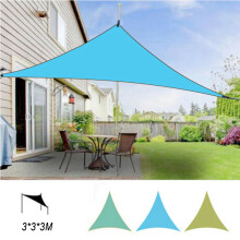 2pcs 3X3X3M Waterproof Triple-Cornered Sun Shelter Awning Parasol Light Green