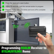 For 850LM Door and Garage Door Opener Receivers, 3-Channel Gated Communities and Commercial Building Design