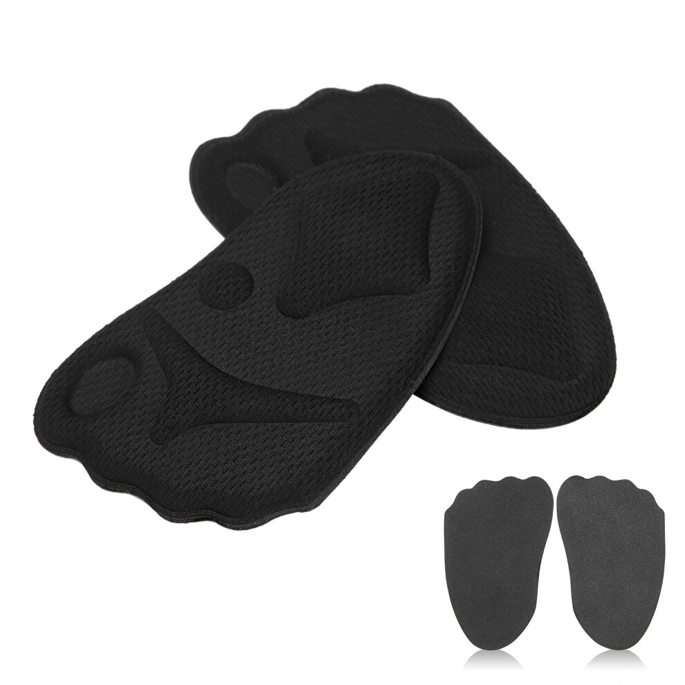 Black Breathable Forefoot Pads Cushion Inserts 12X7.2x5.5cm