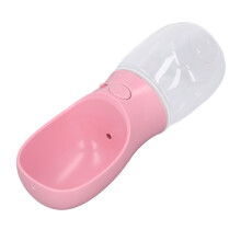 Tragbare 350ml rosa Wasserflasche für Hunde & Katzen, 21cm